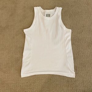 Athleta White Ribbed Tank. Small